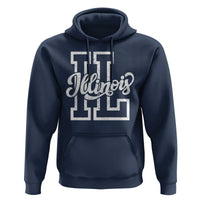 Illinois Sports Fan Hoodie Varsity Aesthetic IL State Pride