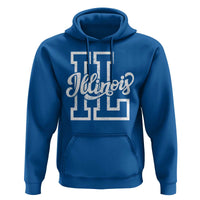 Illinois Sports Fan Hoodie Varsity Aesthetic IL State Pride