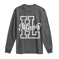 Illinois Sports Fan Long Sleeve Shirt Varsity Aesthetic IL State Pride