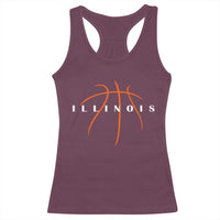 Illinois Fan Basketball Grooves Graphic IL State Racerback Tank Top