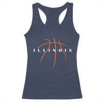 Illinois Fan Basketball Grooves Graphic IL State Racerback Tank Top