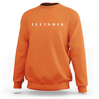 Illinois Fan Basketball Grooves Graphic IL State Sweatshirt