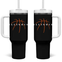 Illinois Fan Basketball Grooves Graphic IL State Tumbler With Handle