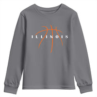Illinois Fan Basketball Grooves Graphic IL State Youth Sweatshirt