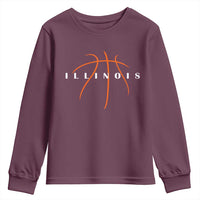 Illinois Fan Basketball Grooves Graphic IL State Youth Sweatshirt