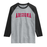 Arizona Sports Fan Vintage Bold Throwback AZ State Raglan Shirt