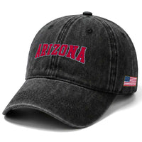Arizona Sports Fan Vintage Bold Throwback AZ State Washed Cotton Baseball Cap