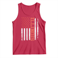 Illinois Pride Tank Top Vintage American Flag Distressed Varsity Aesthetic Letters IL State