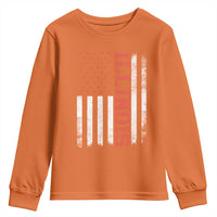 Illinois Pride Youth Sweatshirt Vintage American Flag Distressed Varsity Aesthetic Letters IL State
