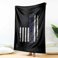 Husky Lover Sports Varsity Aesthetic Letters Vintage American Flag Throw Blanket