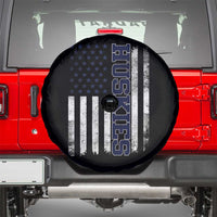 Husky Lover Sports Varsity Aesthetic Letters Vintage American Flag Spare Tire Cover