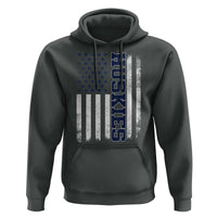 Husky Lover Sports Varsity Aesthetic Letters Vintage American Flag Hoodie