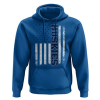Husky Lover Sports Varsity Aesthetic Letters Vintage American Flag Hoodie