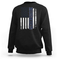 Husky Lover Sports Varsity Aesthetic Letters Vintage American Flag Sweatshirt