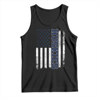 Husky Lover Sports Varsity Aesthetic Letters Vintage American Flag Tank Top