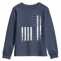 Husky Lover Sports Varsity Aesthetic Letters Vintage American Flag Youth Sweatshirt
