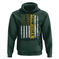 Michigan Pride Hoodie Vintage American Flag Distressed Varsity Aesthetic Letters MI State
