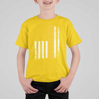 Michigan Pride T Shirt For Kid Vintage American Flag Distressed Varsity Aesthetic Letters MI State