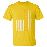 Michigan Pride T Shirt Vintage American Flag Distressed Varsity Aesthetic Letters MI State