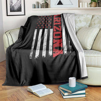 Arizona Pride Throw Blanket Vintage American Flag Distressed Varsity Aesthetic Letters AZ State