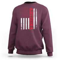 Arizona Pride Sweatshirt Vintage American Flag Distressed Varsity Aesthetic Letters AZ State