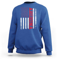 Arizona Pride Sweatshirt Vintage American Flag Distressed Varsity Aesthetic Letters AZ State