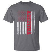 Arizona Pride T Shirt Vintage American Flag Distressed Varsity Aesthetic Letters AZ State
