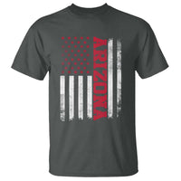 Arizona Pride T Shirt Vintage American Flag Distressed Varsity Aesthetic Letters AZ State