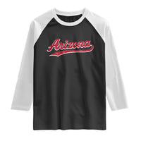 Arizona Varsity Script Classic Sports Jersey Style Raglan Shirt