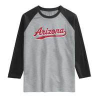 Arizona Varsity Script Classic Sports Jersey Style Raglan Shirt