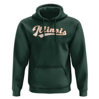 Illinois Vintage Orange Varsity Script Text Classic Sports Jersey Style Hoodie