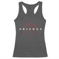 Arizona Fan Basketball Grooves Graphic AZ State Racerback Tank Top