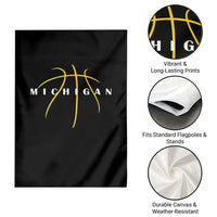 Michigan Fan Basketball Grooves Graphic MI State Garden Flag
