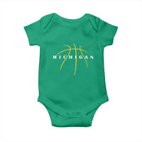 Michigan Fan Basketball Grooves Graphic MI State Baby Onesie
