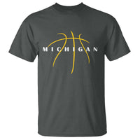 Michigan Fan Basketball Grooves Graphic MI State T Shirt