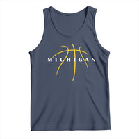 Michigan Fan Basketball Grooves Graphic MI State Tank Top
