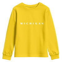 Michigan Fan Basketball Grooves Graphic MI State Youth Sweatshirt