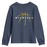 Michigan Fan Basketball Grooves Graphic MI State Youth Sweatshirt