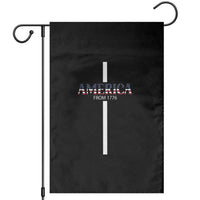 4th Of July Garden Flag America From 1776 Christian Religious Faith Cross