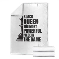 Chess Lover Throw Blanket Black Queen The Most Powerful Piece In The Game Checkmate