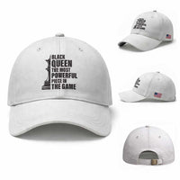 Chess Lover Baseball Cap Black Queen The Most Powerful Piece In The Game Checkmate