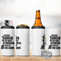 Chess Lover 4 in 1 Can Cooler Tumbler Black Queen The Most Powerful Piece In The Game Checkmate
