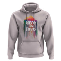 LGBTQ Hoodie Love Is Love Pride Rainbow Cloud Rain Flag - Wonder Print Shop