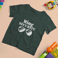 Funny Ring Security T Shirt For Kid Wedding Bearer Boy Vintage Sunglasses - Wonder Print Shop