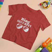 Funny Ring Security T Shirt For Kid Wedding Bearer Boy Vintage Sunglasses - Wonder Print Shop