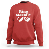 Funny Ring Security Sweatshirt Wedding Bearer Boy Vintage Sunglasses - Wonder Print Shop