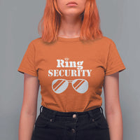 Funny Ring Security T Shirt For Women Wedding Bearer Boy Vintage Sunglasses - Wonder Print Shop