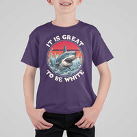 Funny Sharks Lover T Shirt For Kid It Is Great To Be White Shark - Wonder Print Shop