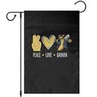 Funny Peace Love Banana Garden Flag Cute Banana Peace Sign Heart - Wonder Print Shop
