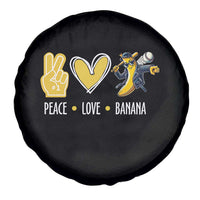 Funny Peace Love Banana Spare Tire Cover Cute Banana Peace Sign Heart - Wonder Print Shop
